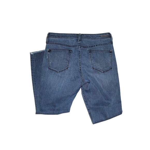 Pilcro and the Letterpress Script Jeans Blue Raw Hem Straight Leg Women’s 31P - Picture 2 of 4